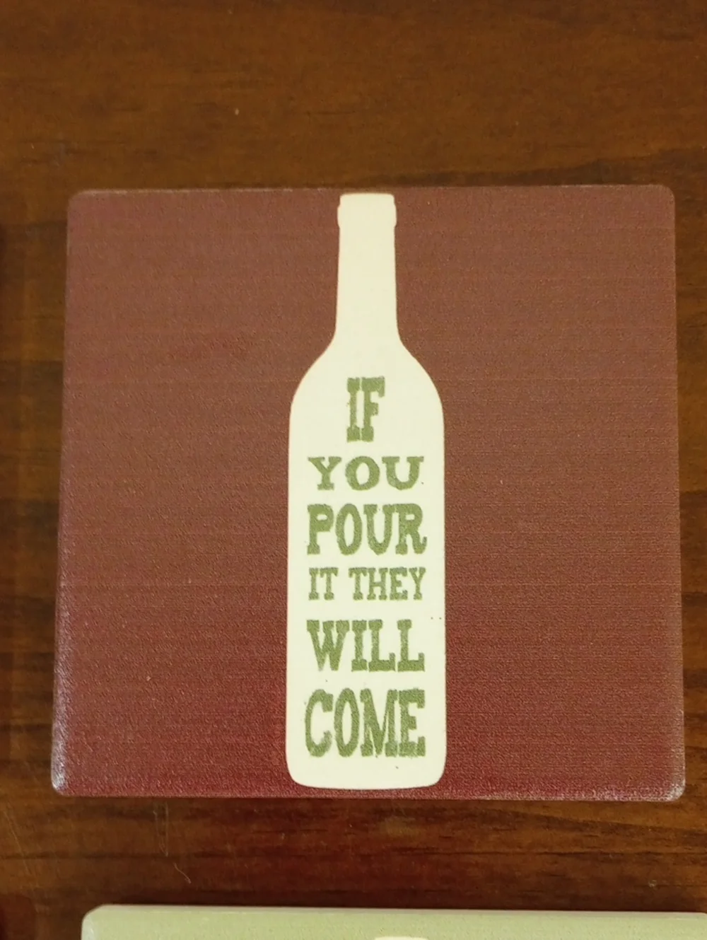 Wine-Themed Drink Coasters, Set Of 4 - New!